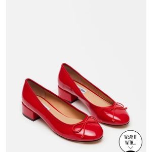 Steve Madden Red Cherish Patent Shoe